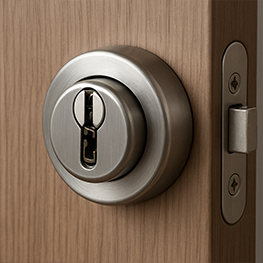 Broken lock cylinder being removed and replaced in Houston TX
