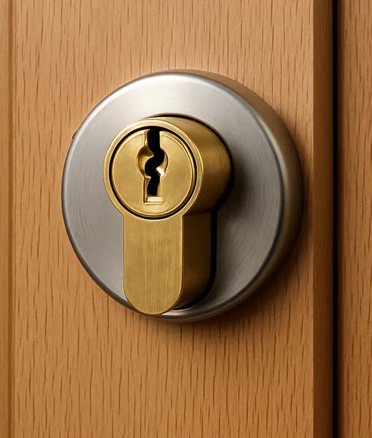 Changing faulty lock cylinder in Houston TX home