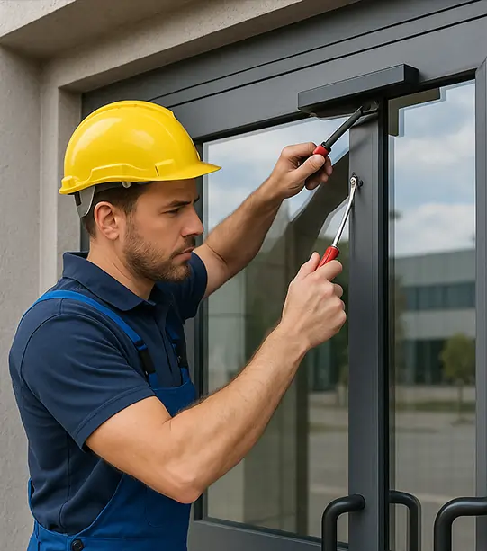 Keypad entry system installed by Houston TX commercial locksmith